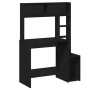 Desk with Shelves Writing Compter Table Study Desk Engineered Wood vidaXL