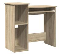(sonoma oak) vidaXL Desk with Shelves White 84x40x78 cm Engineered Wood office desk