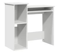 vidaXL Desk with Shelves White 84x40x78 cm Engineered Wood
