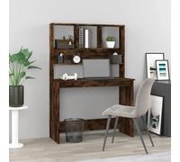 Desk with Shelves Writing Computer Table Study Desk Engineered Wood vidaXL