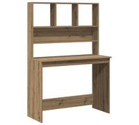 vidaXL Desk with Shelves Artisan Oak 102x45x148 cm Engineered Wood