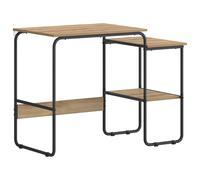 Desk with Storage Engineered Wood and Steel Indoor Home Writing Table vidaXL