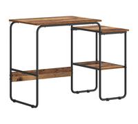 Desk with Storage Engineered Wood and Steel Indoor Home Writing Table vidaXL