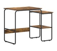 Desk with Storage Engineered Wood and Steel Indoor Home Writing Table vidaXL