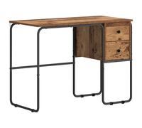 Desk with Storage 100 x 50 x 75 cm Engineered Wood and Steel Office Desk vidaXL