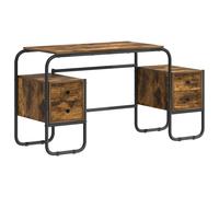 Desk with Storage 145 x 50 x 75 cm Engineered Wood and Steel Office Desk vidaXL