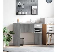 Desk with Storage Grey Sonoma 90x49.5x75 cm Engineered wood Berkfield Home Grey One Size
