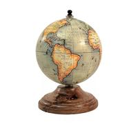 Desk World Globe Rustic Mango Wood Stand Rotating Vintage Retro Tabletop Home Office Desktop Ornament