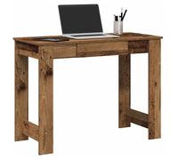 Desk Writing 100x45x75cm Old Wood Engineered Wood Compact Storage Workspace Home