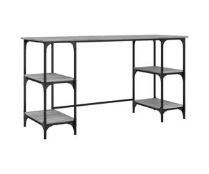 Desk Writing Computer Grey Sonoma Metal and Engineered Wood vidaXL