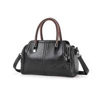 DesKimdo Boston Handbag Satchel Bag Top Handle Tote Purse(1014-Black)