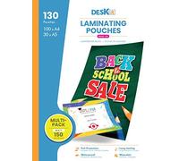 Deskit A4 and A5 Laminating Pouches, Matt, 150 Microns, Multipack of 130. Clear and Durable Presentations with a Modern Finish for Various Projects.