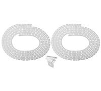 Deskit Cable Tidy Sleeve 6m - Flexible 20mm Cable Organizer for Cable Management - Durable Spiral Cable Wrap for Wire Protection - Protective Wire Wrap for a Safe & Clutter-Free Home - White