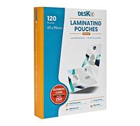 Deskit Laminating Pouches, Credit and Business Card Size (65x95mm), Gloss, 120 Sheets, 250 Microns- Clear and Durable Presentations - Extra-Strong Rigidity