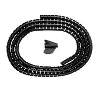 Deskit Store Cable Tidy Sleeve 2m - Flexible 10mm Cable Organizer for Cable Management - Durable Spiral Cable Wrap for Wire Protection - Protective Wire Wrap for a Safe & Clutter-Free Home - Black