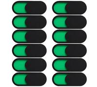 Deskium 12 Pcs Set, Easy Installation, Green/Red Status Indicator Sliding, Acrylic Webcam Privacy Cover, Tablets, Pcs, Laptops With Compatible, 101.57 In (4 Cm)
