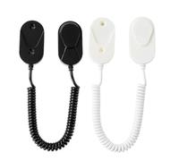 Deskium 2 Pairs Remote Holder, Strong Attachment Force, Retractable Tether with 47.2 in Cable, Anti-Lost Security Spring Cable, Wall Mount for TV Remotes, Air Conditioner, No Drill Needed