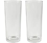 Deskium 2 Pcs 14 oz / 405 mL Tom Collins Glass Set, Clear Drinking Glassware with Weighted Base, Tall Bar Glasses for Juice, Milk, Beer and Cocktails, Heavy Duty Water Tumblers for Daily Home Use