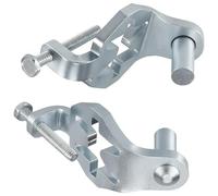 Deskium 2 Pcs Gate Hinge, Heavy Duty T Post Hanger with Bolt Design, Chain Link Fence Gate for Garden, 0.31 in Hinge, Silver