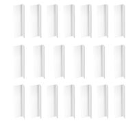 Deskium 20 Pcs Shelf Divider Organizers, Clear Plastic L-Shaped Commodity Separators, Shelf Dividers for Supermarket, Warehouse, and Convenience Store Shelves, 7.87 x 1.57 x 2.36 inches