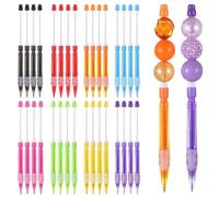 Deskium 32 PCS Beadable Mechanical Pencils, 0.7mm Beadable Pencils, Multi Color Mini Mechanical Pencils Drawing Pencils, Mechanical Small Pencils for Writing Drawing Sketching DIY Crafting