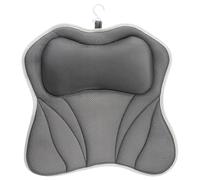 Deskium 3D Mesh Spa Bathtub Pillow, Butterfly Shape, Head Neck Back Support, with Suction Cups, Soft Polyester Fiber, 15.4 X 7.9 X 3.1 in, Bathroom Accessory