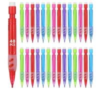 Deskium 48 PCS Mechanical Pencils, 0.7 MM Assorted Colors Automatic Pencils with Eraser, Mini Pens Stationery Supplies for Office School Writing Drawing