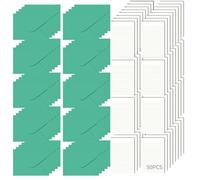 Deskium 50 Pcs Stationery Paper Set, Green Envelopes for Christmas, 6.3 X 4.4 in Writing Paper for Invitations, and Greeting Cards, Love Letters