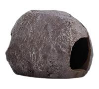 Deskium Aquarium Cave for Fish, 4.6 x 3.7 x 3.7 in Secure Grip Hideout, Realistic Underwater Rocks for Shrimp, Resin Breeding Fish Tank Decorations for Cichlid and Bottom Dwellers