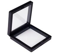 Deskium Black Floating Organizer Case for Rings, Necklaces, Bracelets, and Press-On Nails, 20 Pcs Transparent Storage Box, Ideal for Jewelry and Nail Arrangement