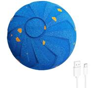 Deskium Blue Automatic Moving Dog Ball With Rechargeable E-Tpu Chew Toy, 3.4 In, Random Motion & Rotation