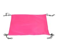 Deskium Cat Hammock, 22.0 x 16.5 in Double Layer Hanging Adjustable Pet Bed for Cage Crate, Thickened Polyester Bed with Metal Hooks, Rose Red Ferret Hammock for Winter Sleeping and Lounging