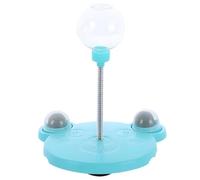 Deskium Cat Treat Dispenser Interactive Toy, Anti Slip Feeding Ball with Catnip, Cute Bear Shaped Base, Spring Stand, Treat Rewards for Pets, Encourages Play and Mental Stimulation