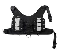 Deskium Dog Backpack for Small Pets, Black Hands-Free Carrier Pack with Storage Pockets, Adjustable Dog Harness Vest for Hiking and Walking, Travel Gear for Outdoor Excursions