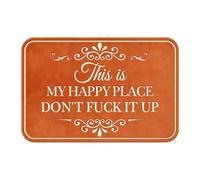 Deskium Funny Doormat, This is My Happy Place Keep It Nice, Sarcastic Quote Entry Rug, Fast Drying Diatomaceous Earth Doormat, Decorative Floor Mat for Entryway Bathroom Porch Kitchen Home Decor