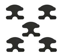 Deskium Heel Cushion Inserts Protector, 5 Pcs Black Ethylene Vinyl Acetate Heel Pads, 0.2 in Thick Self-Adhesive Foam Padding, Heel Elevation for Men Women