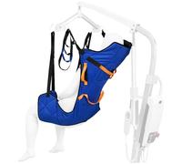 Deskium Leg-Wrap Full Body Patient Lift Sling with Head Support, Full-Coverage Design, Polyester Fabric, Large Weight Capacity, for Home Bed to Wheelchair Transfer, Commode Aid