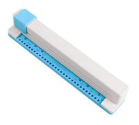 Deskium Loose Leaf Hole Punch, 30 Holes for A4/A5/A6/A7/B5/B6/B7 Paper, Hand-Push Style, 0.37 in/9.5 Mm Hole, White & Blue