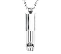 Deskium Meditation Whistle Mindfulness Pendant Necklace, Titanium Steel, Adjustable Chain, Breathing Aid for Anxiety Relief, Compact for Daily Wear