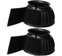 Deskium Overreach Protection Horse Bell Boots Pair, 5.9 In, Rubber, Closure, Non-Slip, Shock-Absorbing, Training, Competition, Black