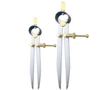 Deskium Professional Woodworking Marking Tool, Measurement Precision Set, Adjustable Scribing Compass, Carbon Steel Wing Divider With Brass Fittings, Two Pack For Carpentry Leather Craft