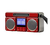 Deskium Rechargeable Compact Fm Radio With Tf/Usb Input, Wireless Audio Speaker With Hifi Bass, Ideal For Garden, Office, Bathroom Or Travel Listening