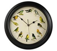 Deskium Singing Bird Wall Clock, 12 Unique Songs, Sings On Hour with Automatic Night Silence, Quartz Muted Design for Home and Office Wall Decor