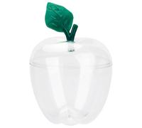 Deskium Spherical Candy Containers, 5.9 x 4.5 in / 15 x 11.5 cm, Clear Plastic Spherical Gift Box with Decorative PE Leaf, Seasoning or Candy Storage, Teacher Appreciation Gift