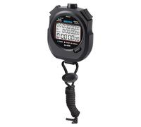 Deskium Stopwatch Timer, 0.01 Second Precision, Digital, Multi-Function, Dual Row 10-Lane Memory, LCD Screen, for Sports, Referee, Running, Track and Field, Black