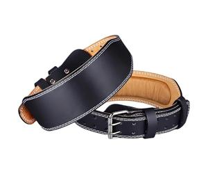 Deskium Weightlifting Belt With 3.9 In Narrow Back, Double Prong, Sponge Pad, Support Waist 33.5-39.4 In