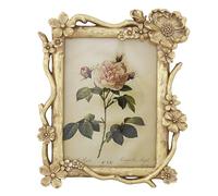 Desklens Gold Antique Picture Frame 4x6, Ornate Vintage Picture Frame, Victorian Retro Decorative Photo Frames for Tabletop & Wall, Baroque Home Decor Frames