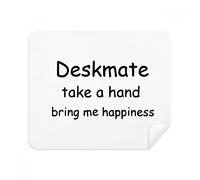 Deskmate Take A Hand Bring Me Happiness Phone Screen Cleaner Glasses Cleaning Cloth 2pcs Suede Fabric
