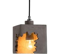 Deskps, Industrial Concrete Light - Grey Cement Hangingp with Jagged Cutout, Modernmalist Ceililight or Table Light, Adjustable Cord for Kitchen Island, Diniroom