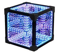 Desktop Ambient Light, Infinity Cube Led Light, Cool Space LED Night Lamp,USB Charging Decorative Lamp Home Desktop Decoration, with Remote Control and USB Interface, for Party Bar Gift 20*20*20cm